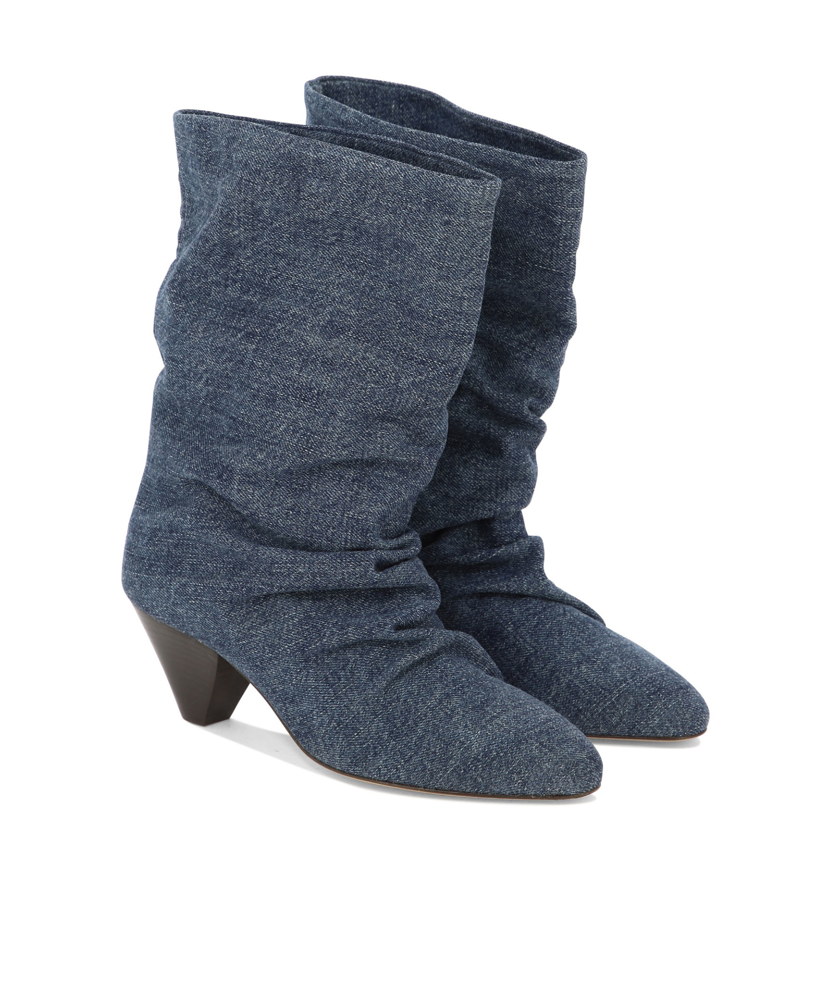ISABEL MARANT FADED DENIM BOOTS