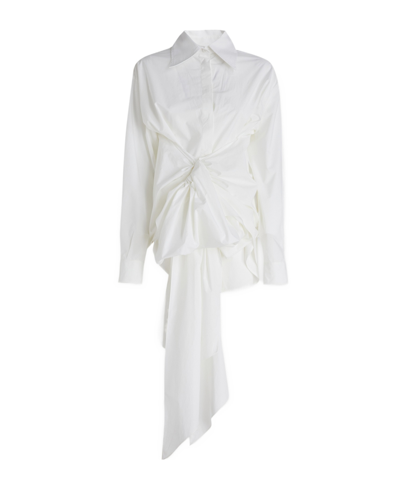 Shop Quira Large Silhouette Shirt In White