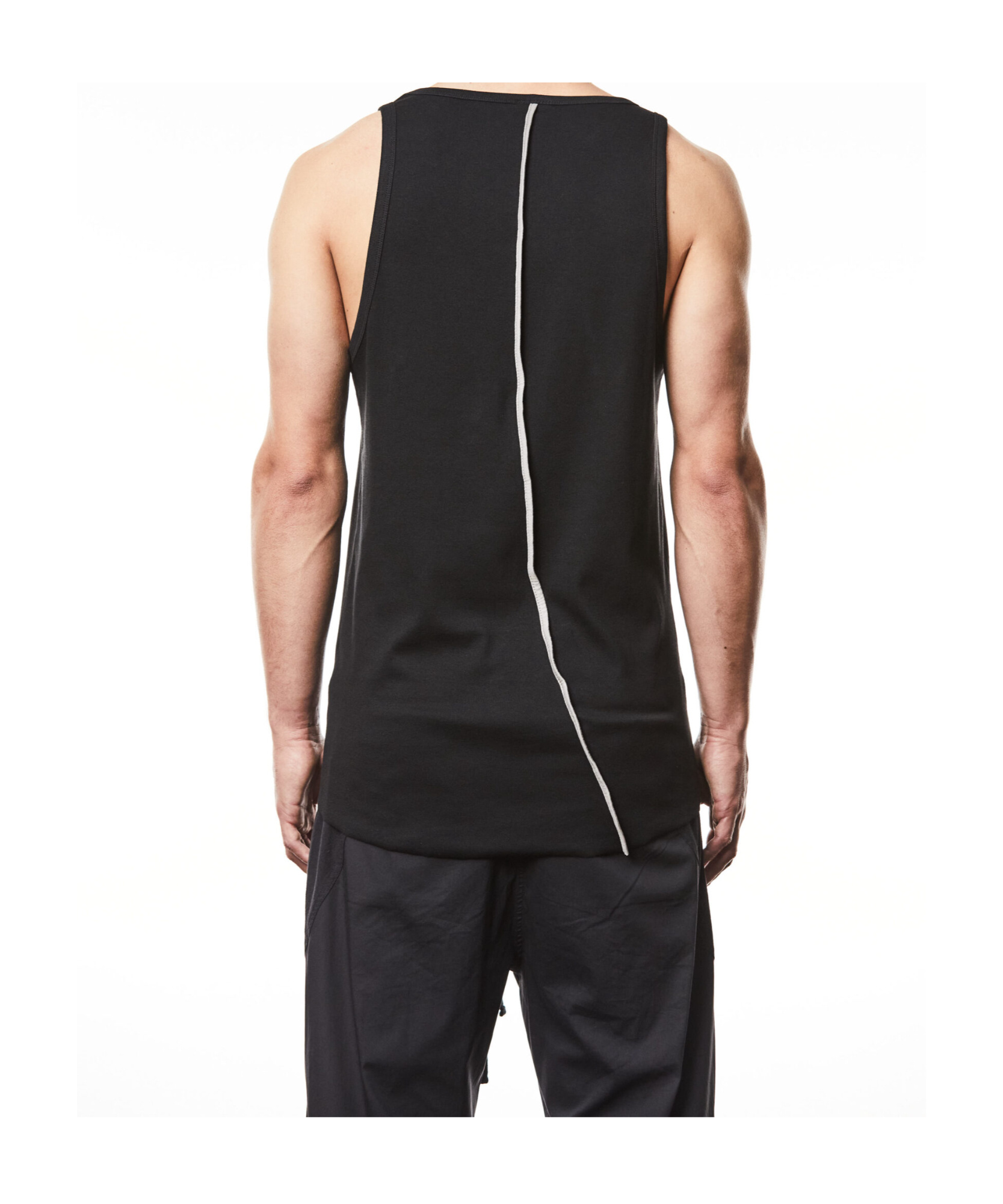 Thom Krom Scoop-neck Ribbed-knit Tank Top In Black