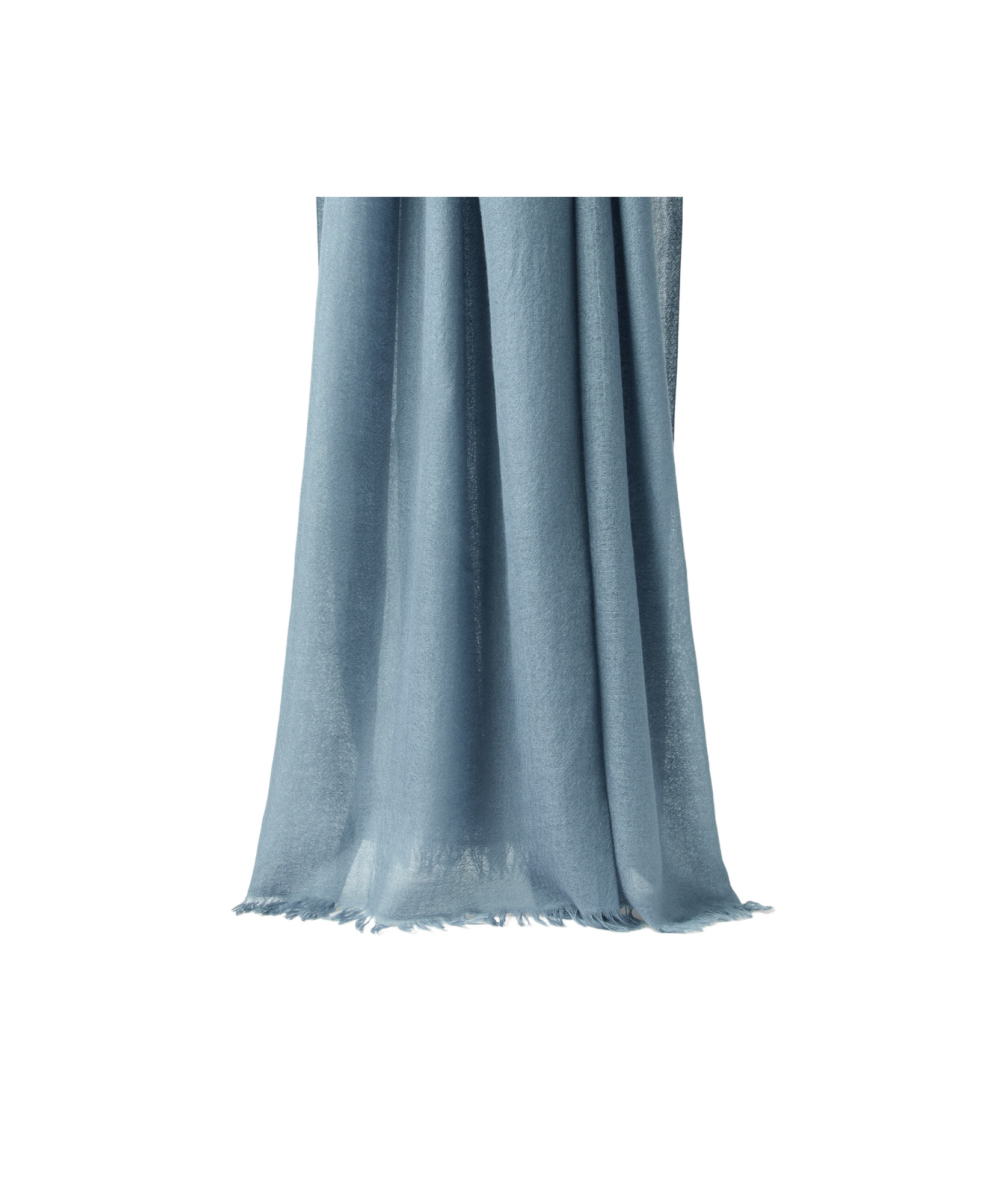 Brunello Cucinelli Translucent Fringe-edge Scarf In Blue