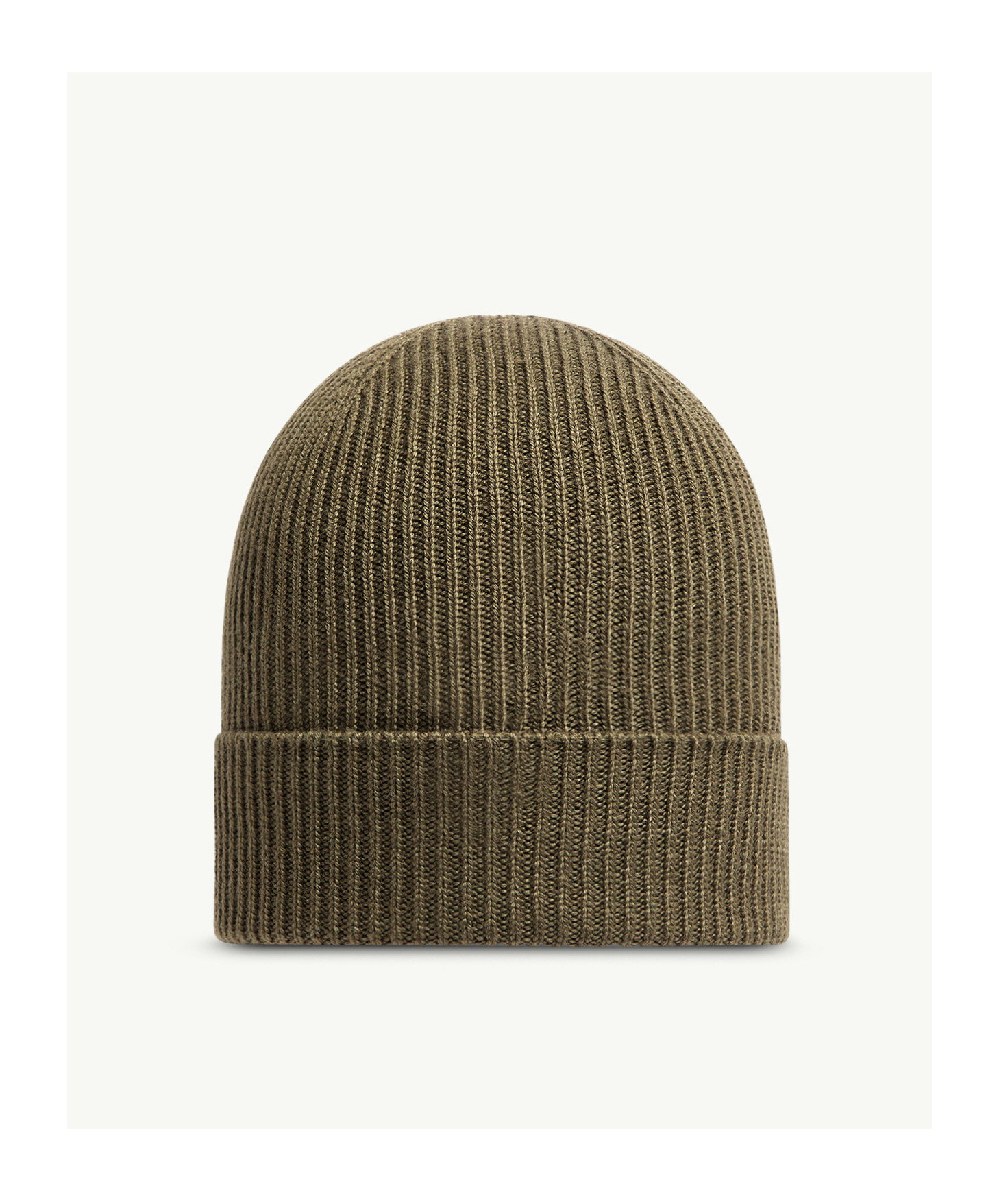 Moncler Logo Patch Knitted Beanie In Green