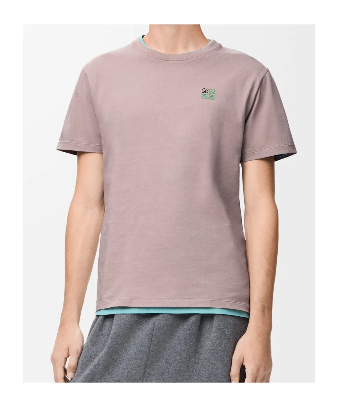 Loewe Logo-embroidered Cotton-jersey T-shirt In Pink