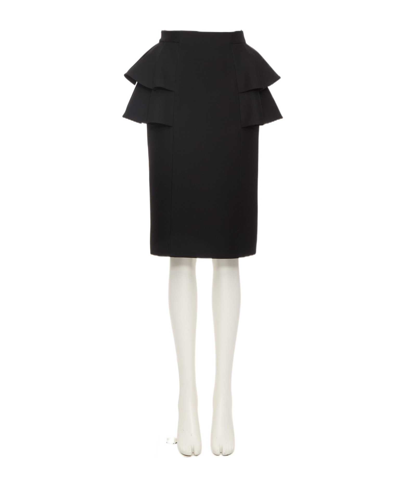 Valentino Knee Length And Midi Skirts With Ruffle Detail In Black