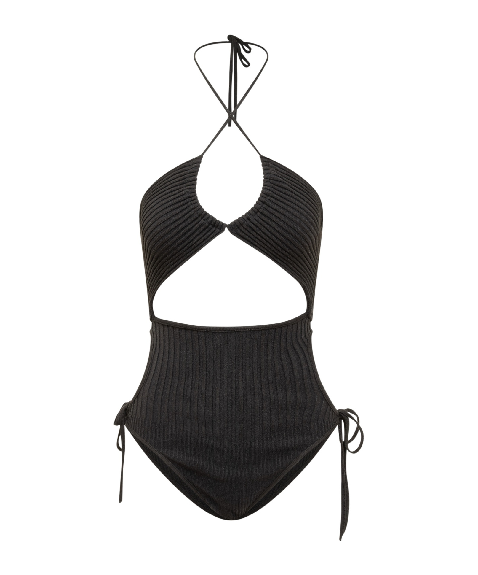 Andreädamo Andreādamo Cut-out Bodysuit In Black