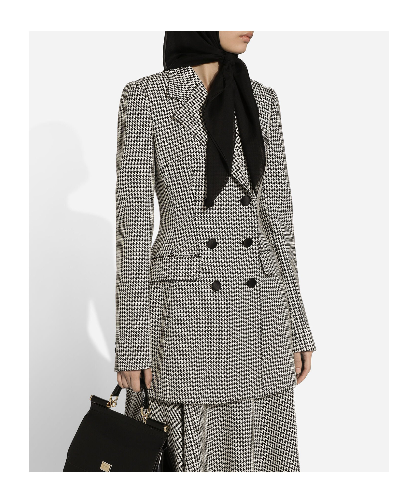 Dolce & Gabbana Check Pattern Jacket In Gray