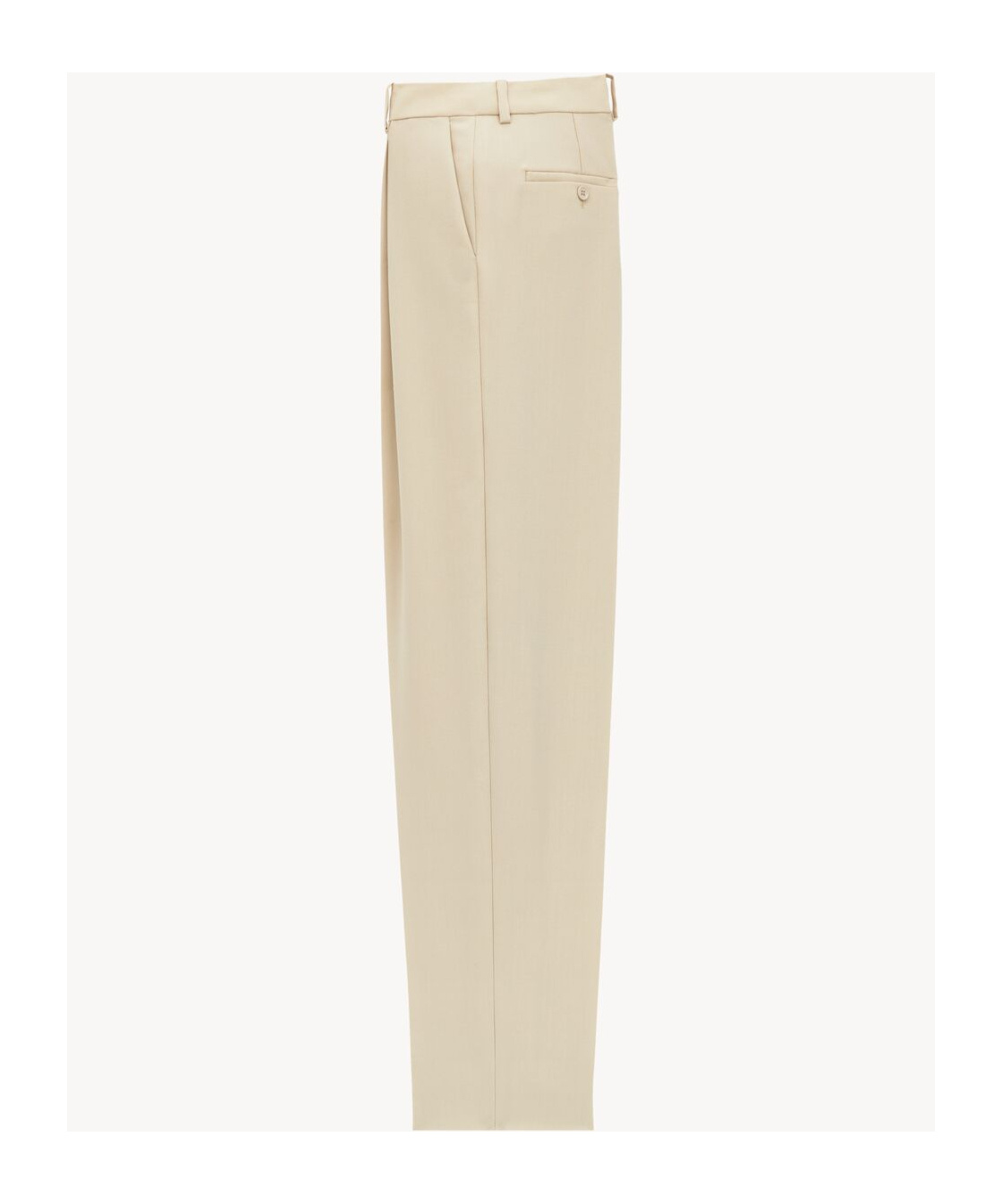 Saint Laurent Wool Tuxedo Trouser With Silk Lining In Nude