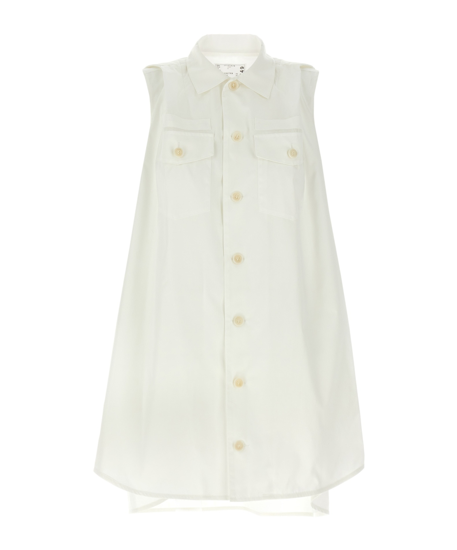 Sacai Mini Chemisier Dress Dresses White In White