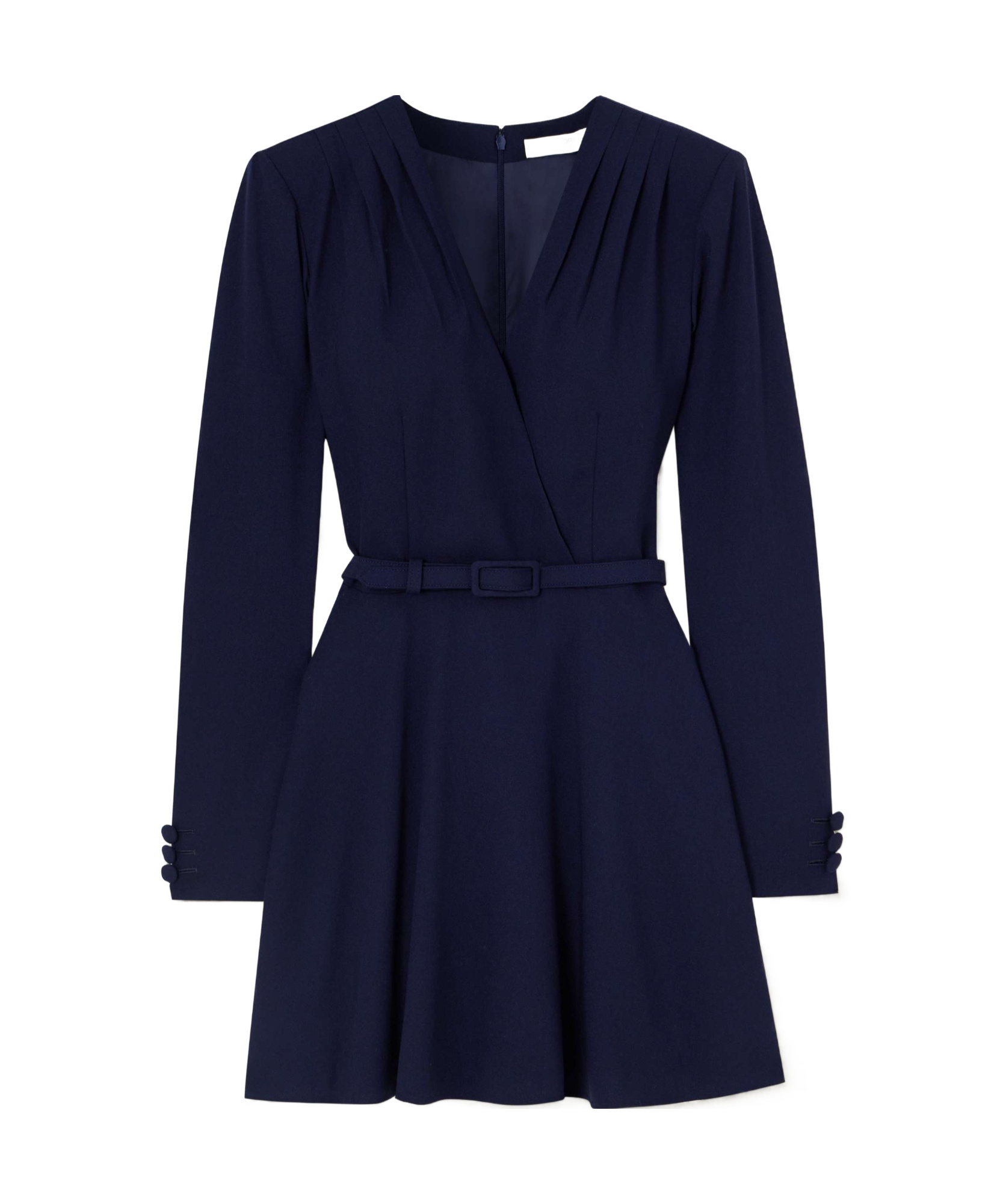 Alessandra Rich Long-sleeved Dress In Blue