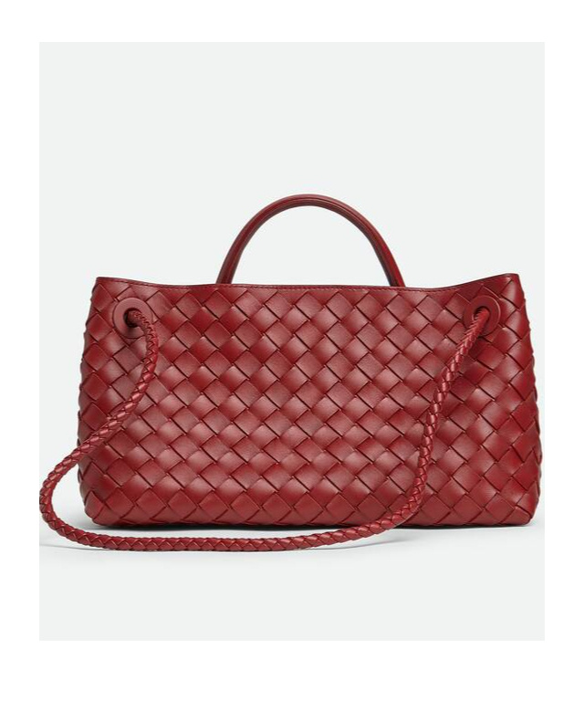 Bottega Veneta Andiamo East-west Rosewood Bag In Red