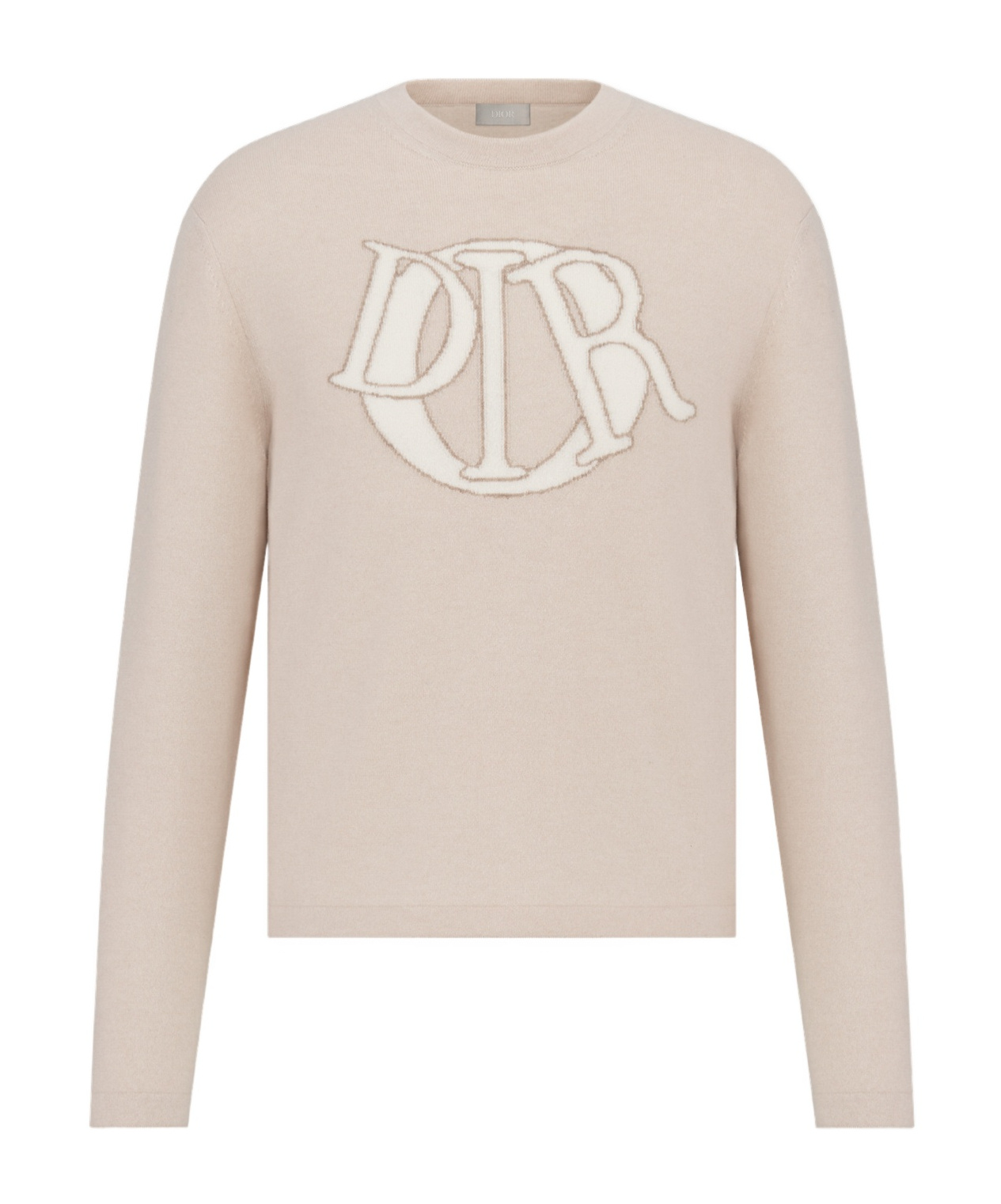 Dior Long-sleeved Wool Sweater In Nude