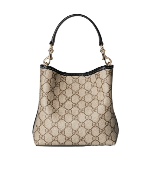 GUCCI GG EMBLEM SMALL BUCKET BAG