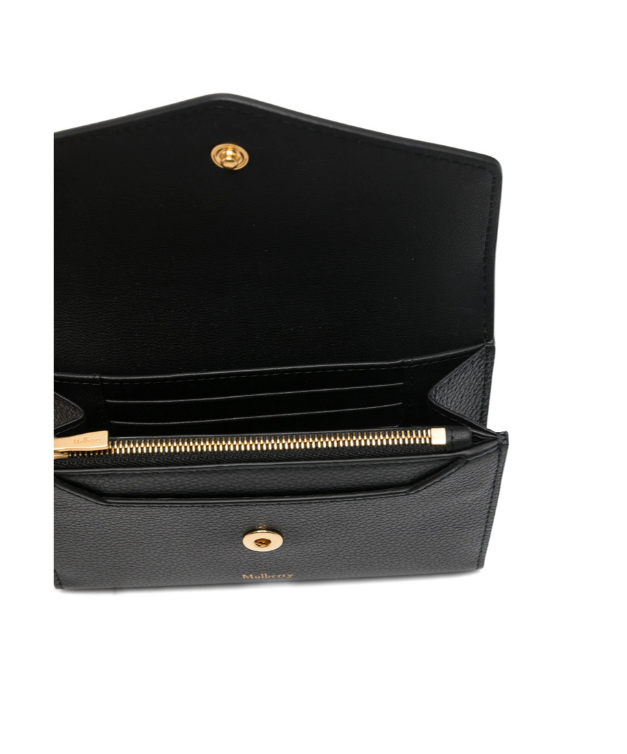 Mulberry Folded Leather Wallet In Black