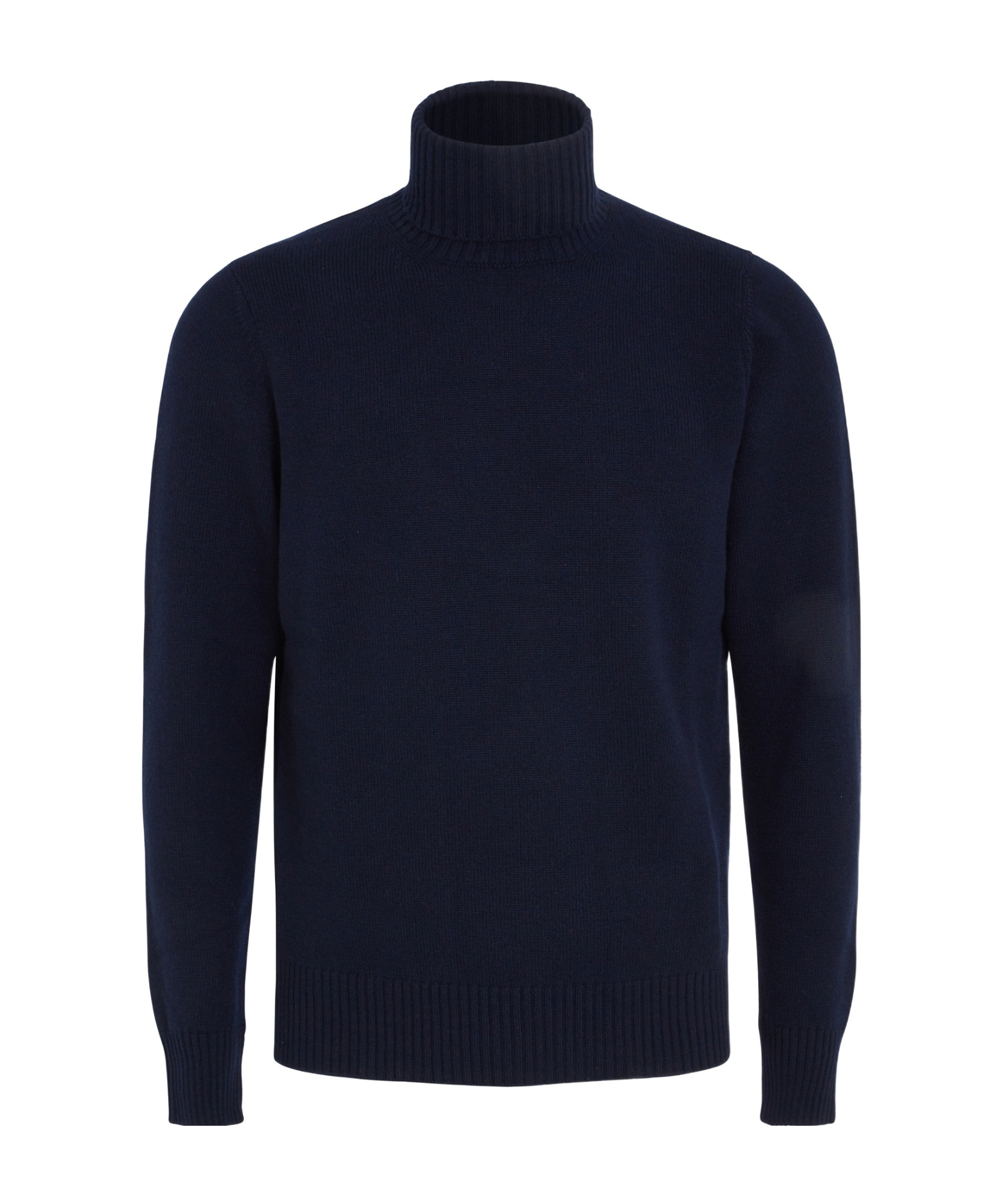 Drumohr Man Turtleneck Midnight Blue Size 48 Lambswool In Black
