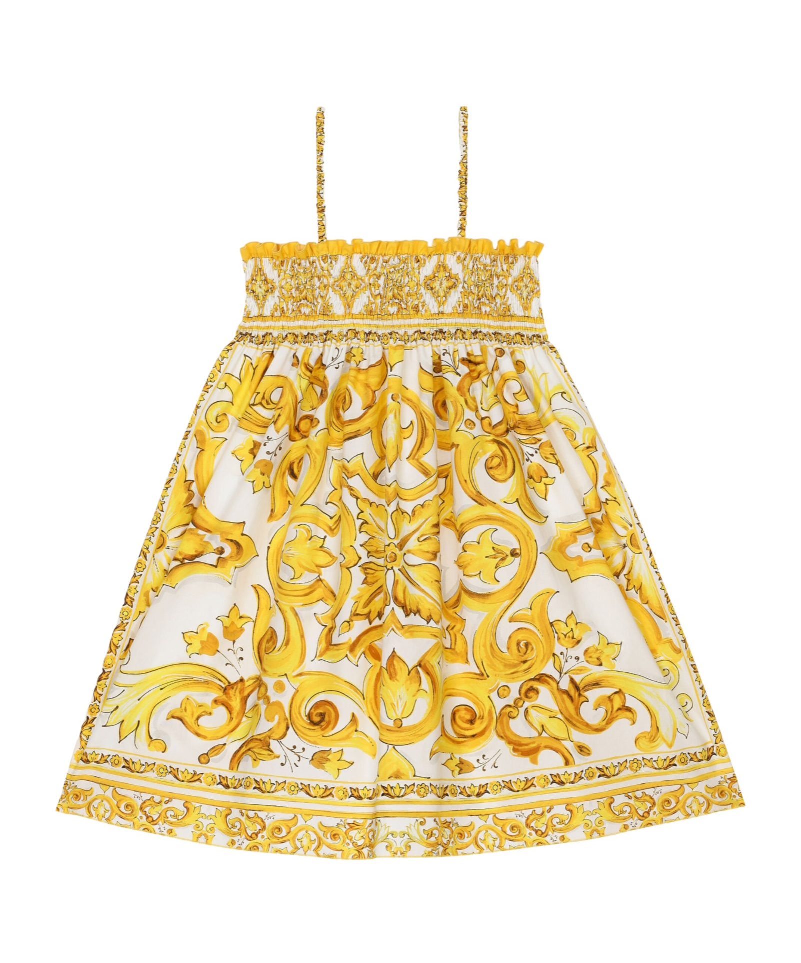 DOLCE & GABBANA MAJOLICA THIN-STRAP DRESS 