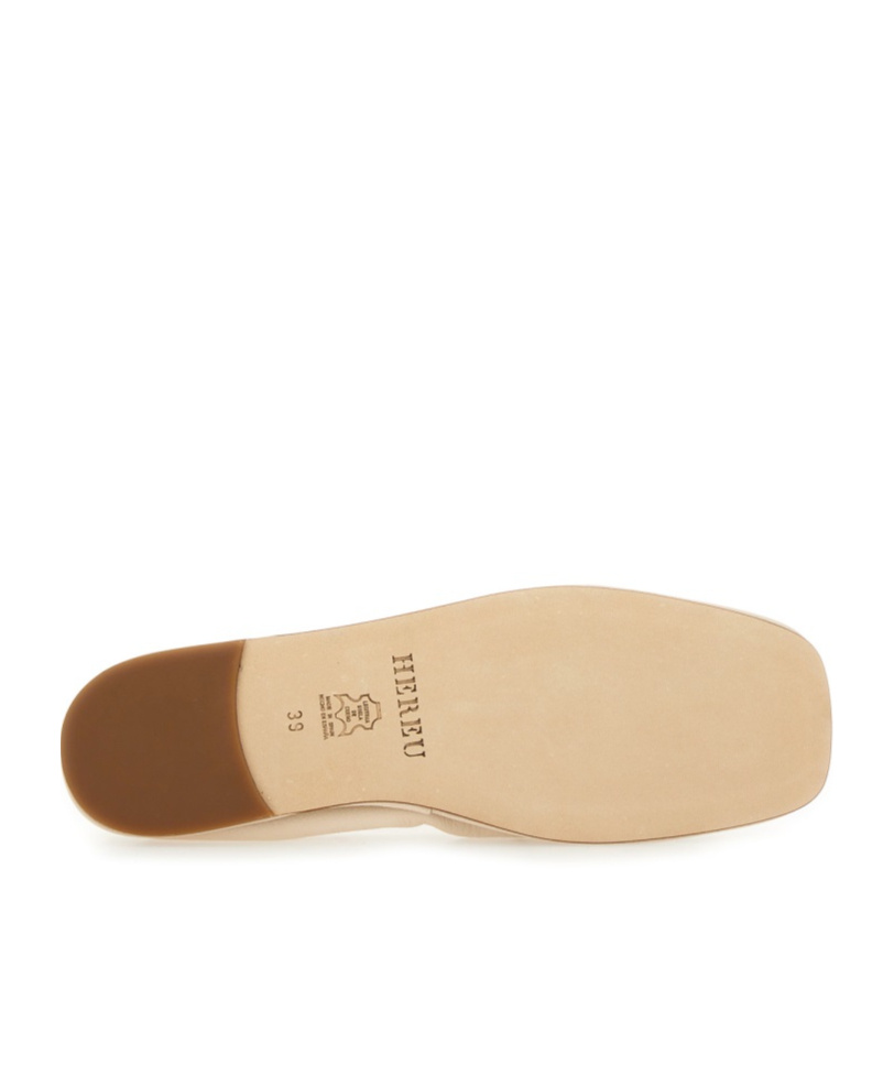 Hereu Elasticated Detailed Slip-on Flat Shoes In White