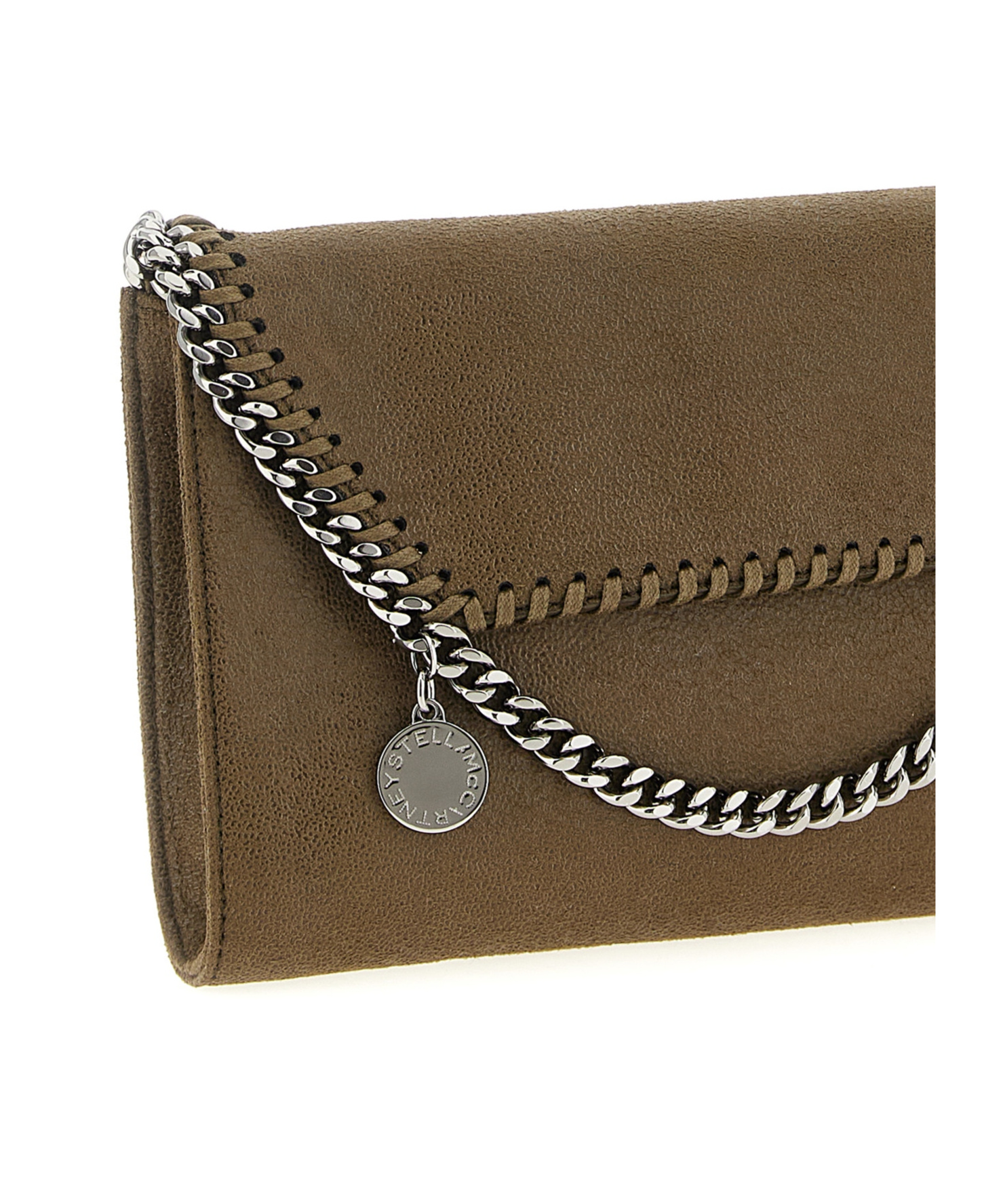 Stella Mccartney Falabella Wallet On Chain In Green