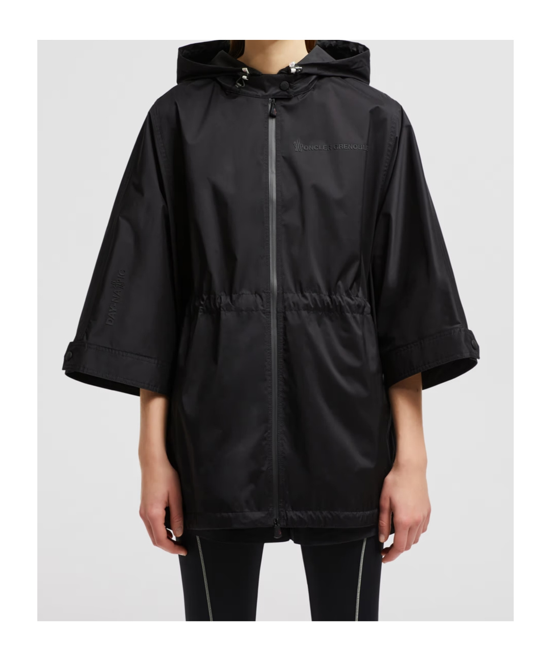 Moncler Hooded Casual Jacket In Black