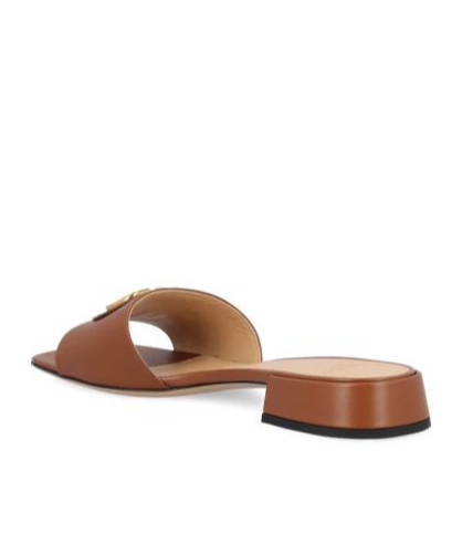 Valentino Open-toed Slippers In Brown