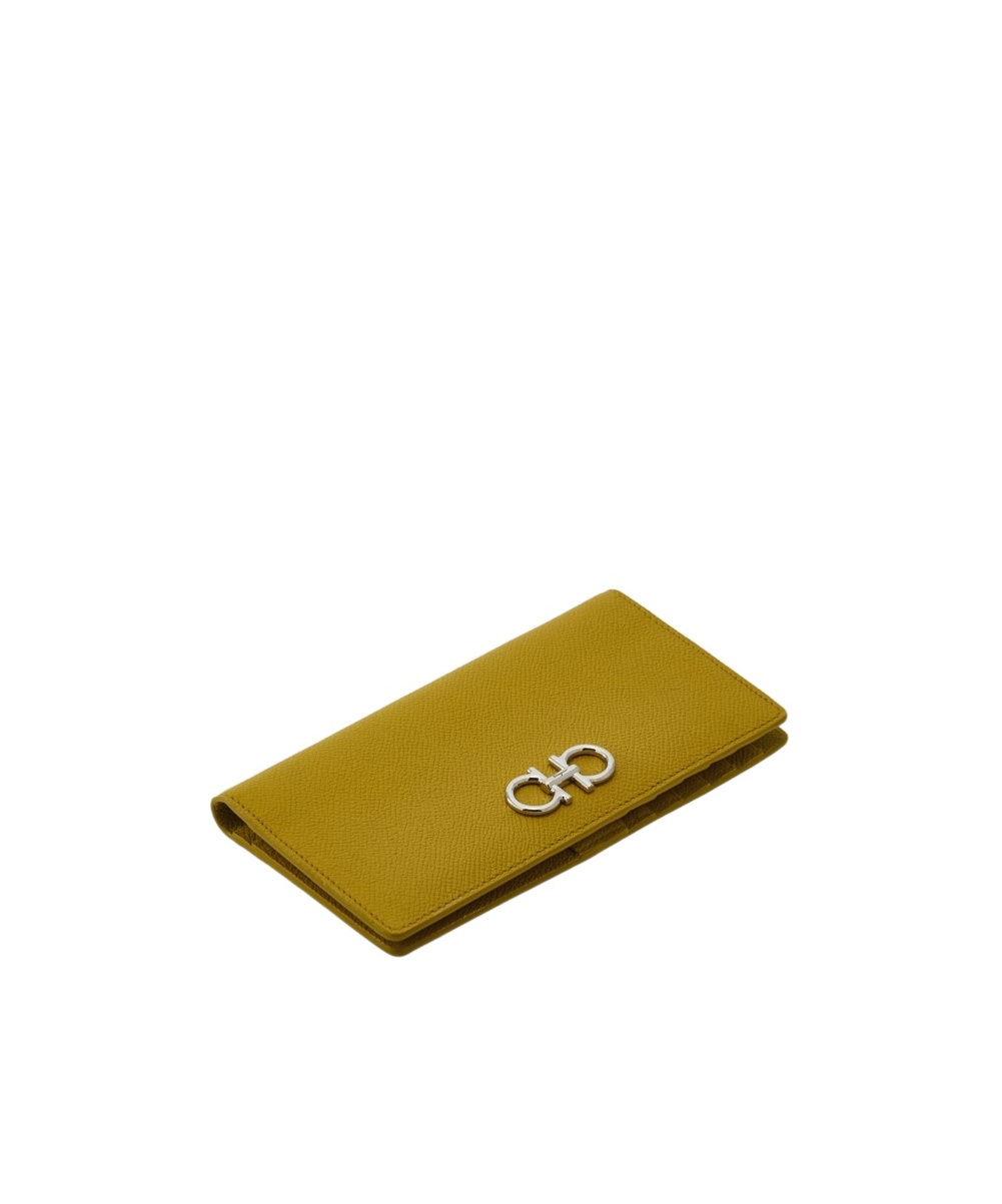 Ferragamo Gancini Wallet In Yellow