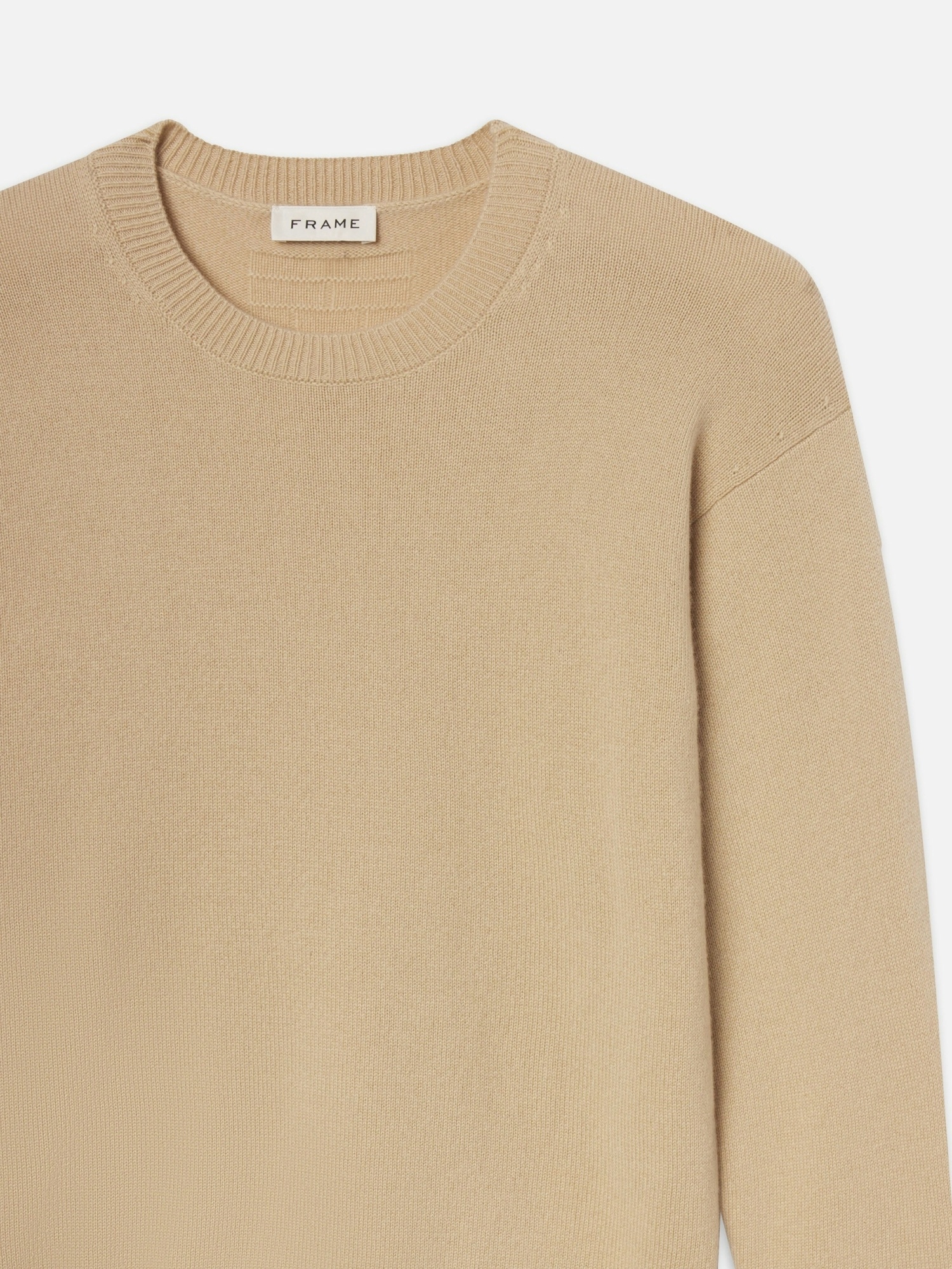 Frame Long Sleeve Sweater In Brown