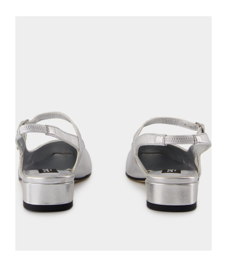 Carel Paris Open-heeled Flats In Gray