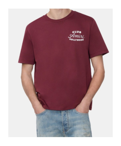 Amiri Club Tee In Burgundy