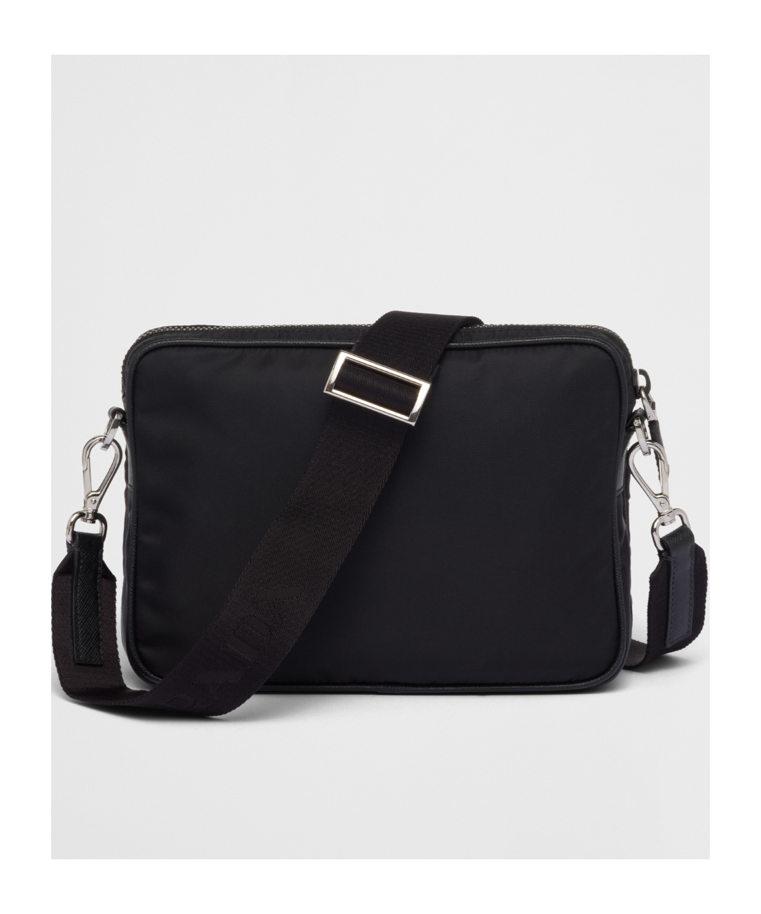 Prada Shoulder Bag In Re-nylon And Saffiano In Black
