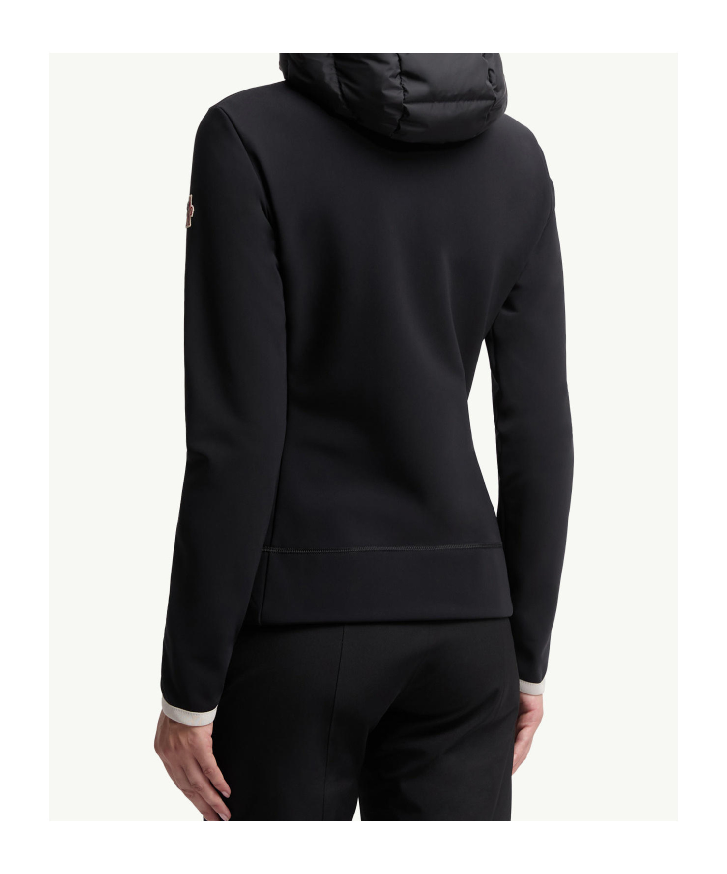 Moncler Padded Zip-up Hoodie In Black