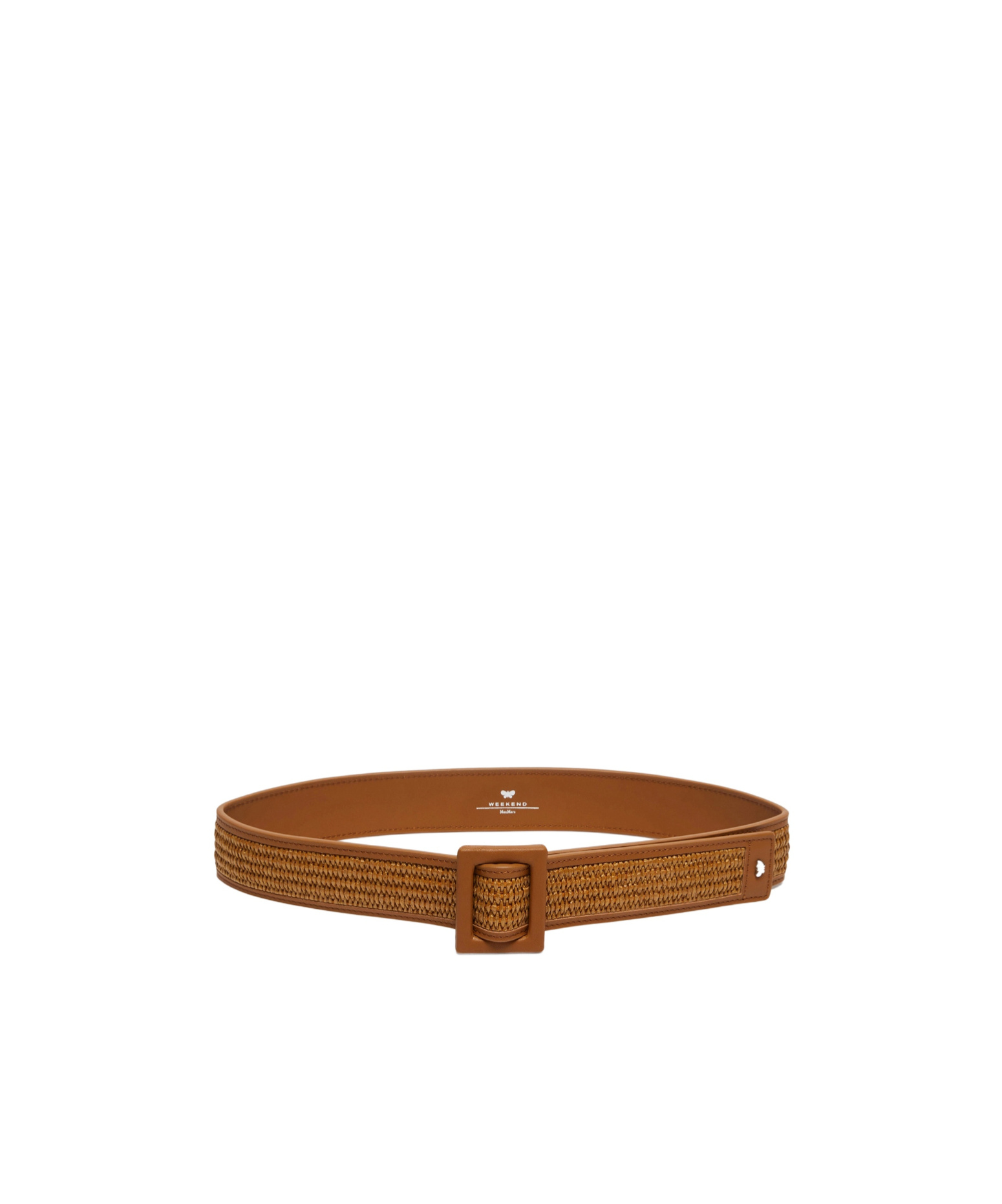 Weekend Max Mara Raffia Effect Belt In Metallic