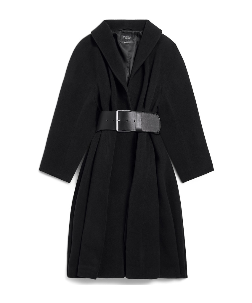 Balenciaga Women's Wrap Coat In Black In Black