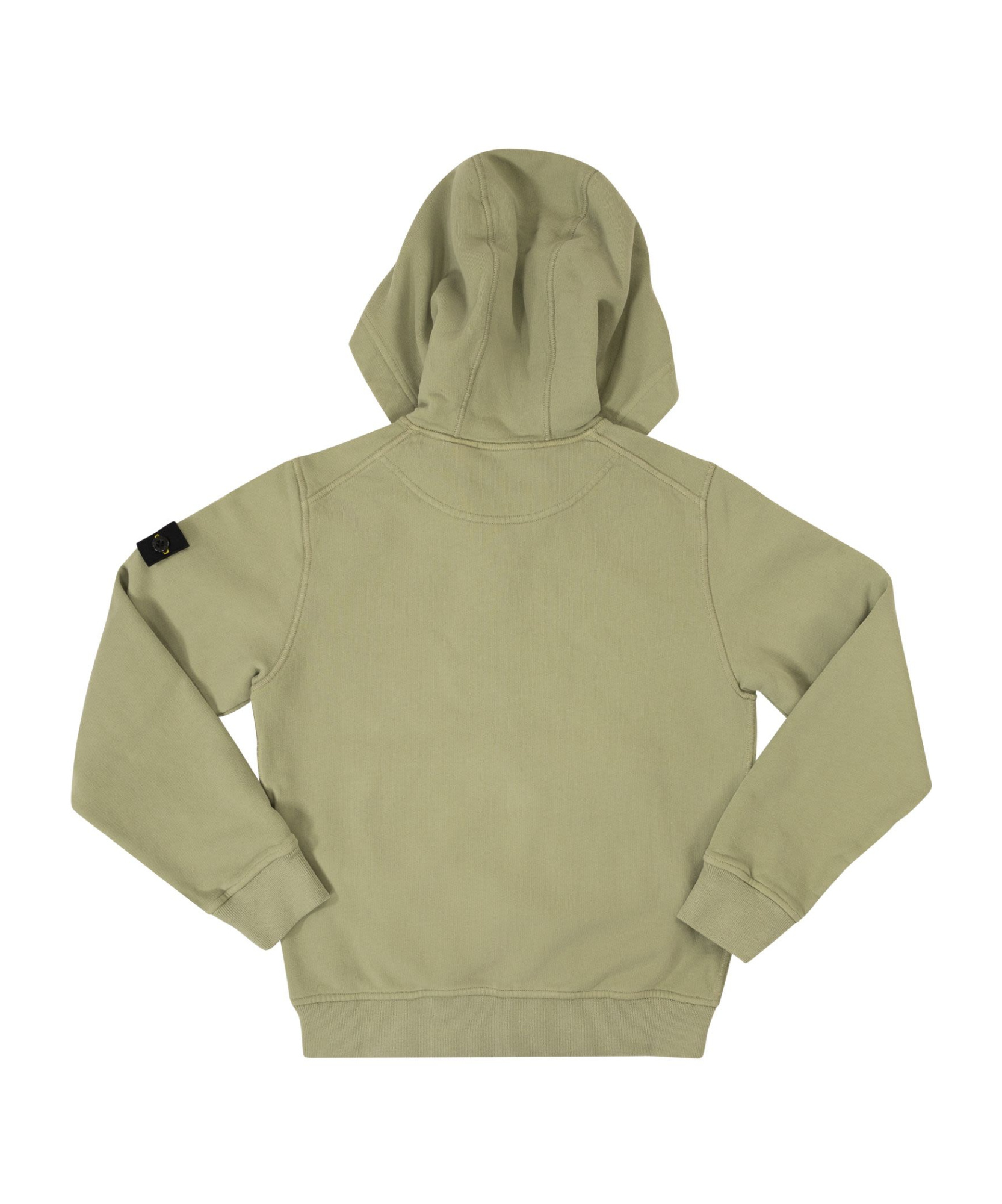 STONE ISLAND STONE ISLAND JUNIOR COMPASS PATCH ZIP-UP HOODIE