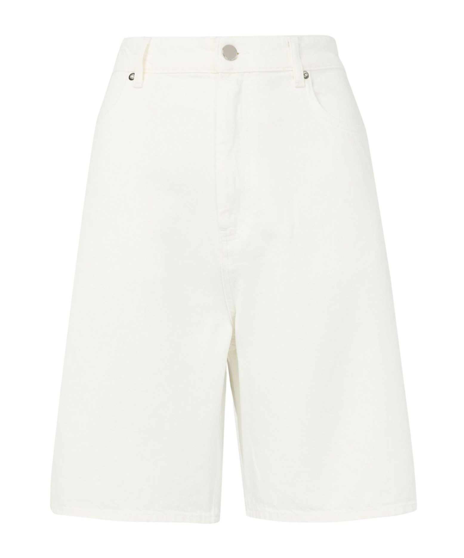 Loulou Studio Belt Loop Shorts In White