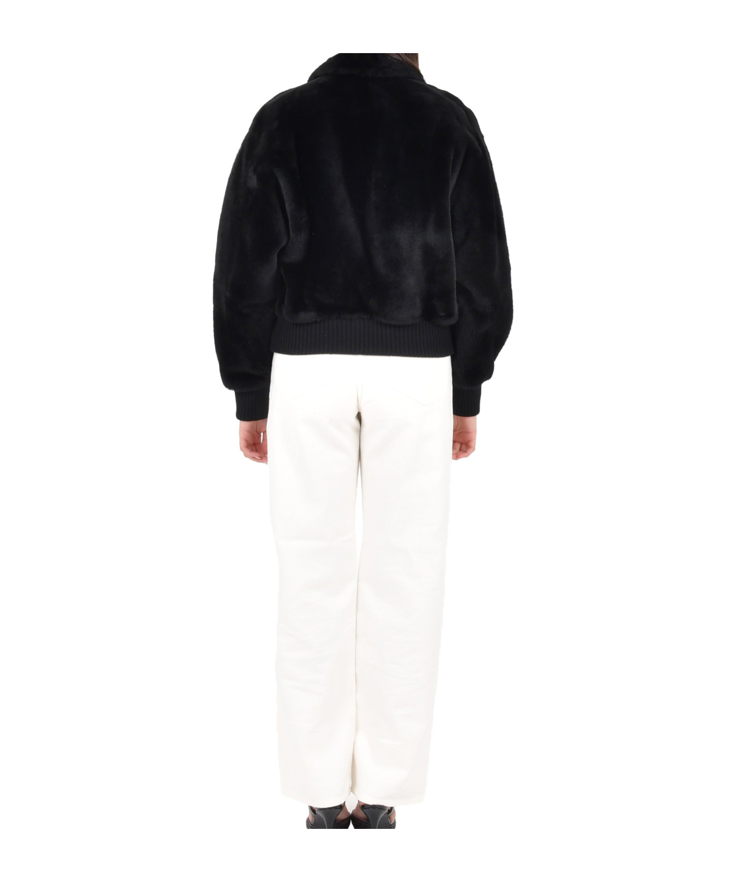 Max Mara Long-sleeved Casual Jacket In Black