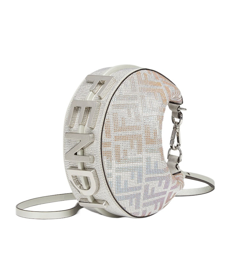 Fendi Mini Graphy Wandering Bag In Gray