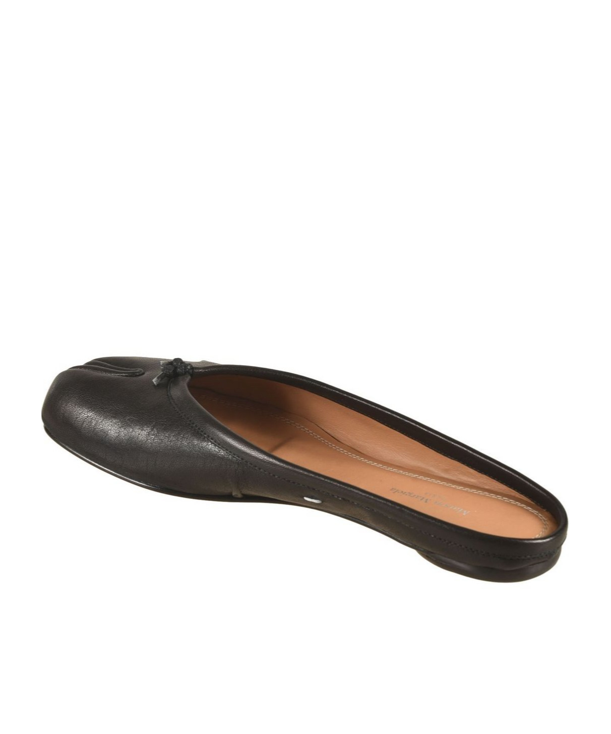 Maison Margiela Tabi Calf Leather Flat Mules In Black