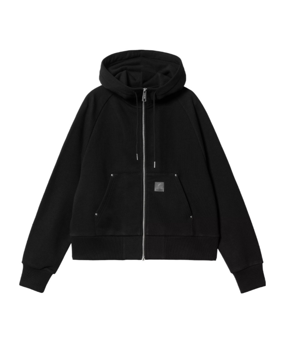 Carhartt Wip Hooded Eldon Jacket Sweatshirt In Black