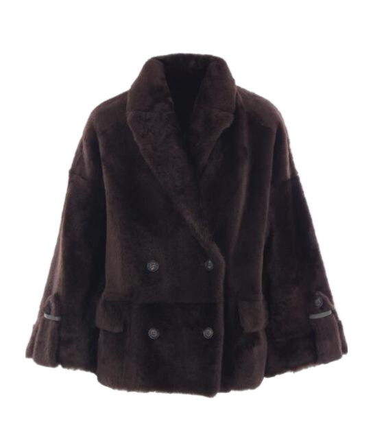 Brunello Cucinelli Long Sleeve Double Faced Fur