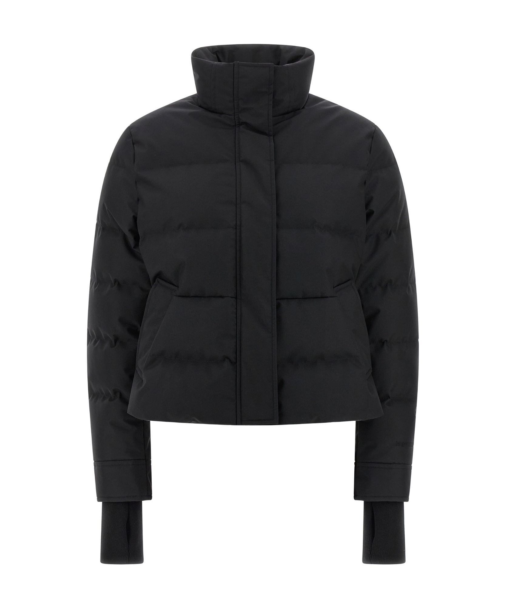 Alexander Mcqueen Cropped Down Jacket In Black