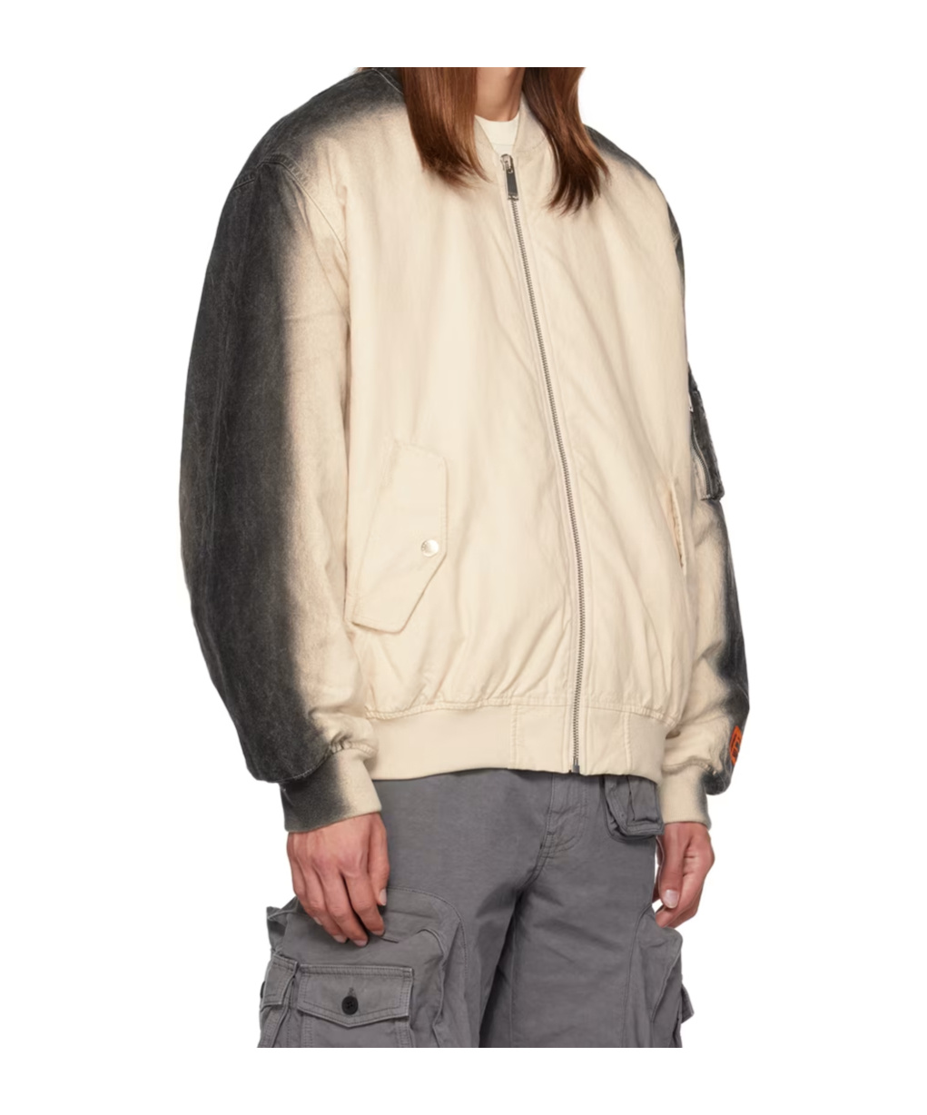 Heron Preston Off-white Gradient Bomber Jacket In Neutral