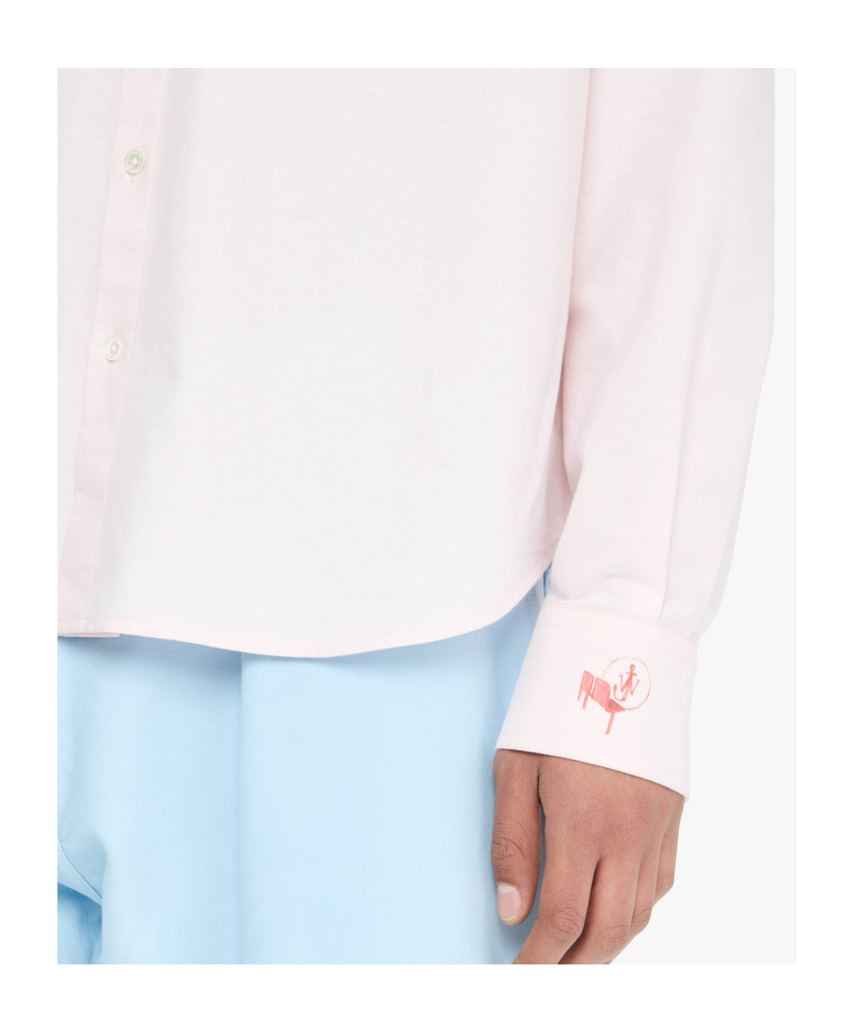 Jw Anderson J. W. Anderson Pastel Pink Oxford Shirt In Pink