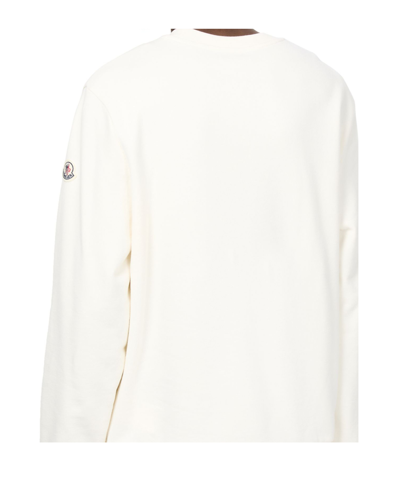 Shop Moncler Long-sleeved Sweater In White