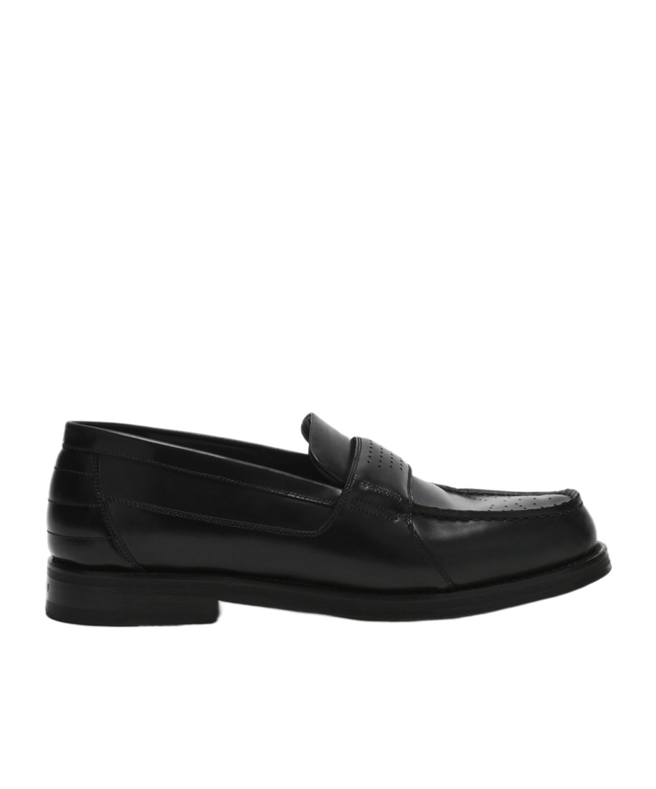 1989 Studio Loafers With Perforated Detail And Round Toe In Black