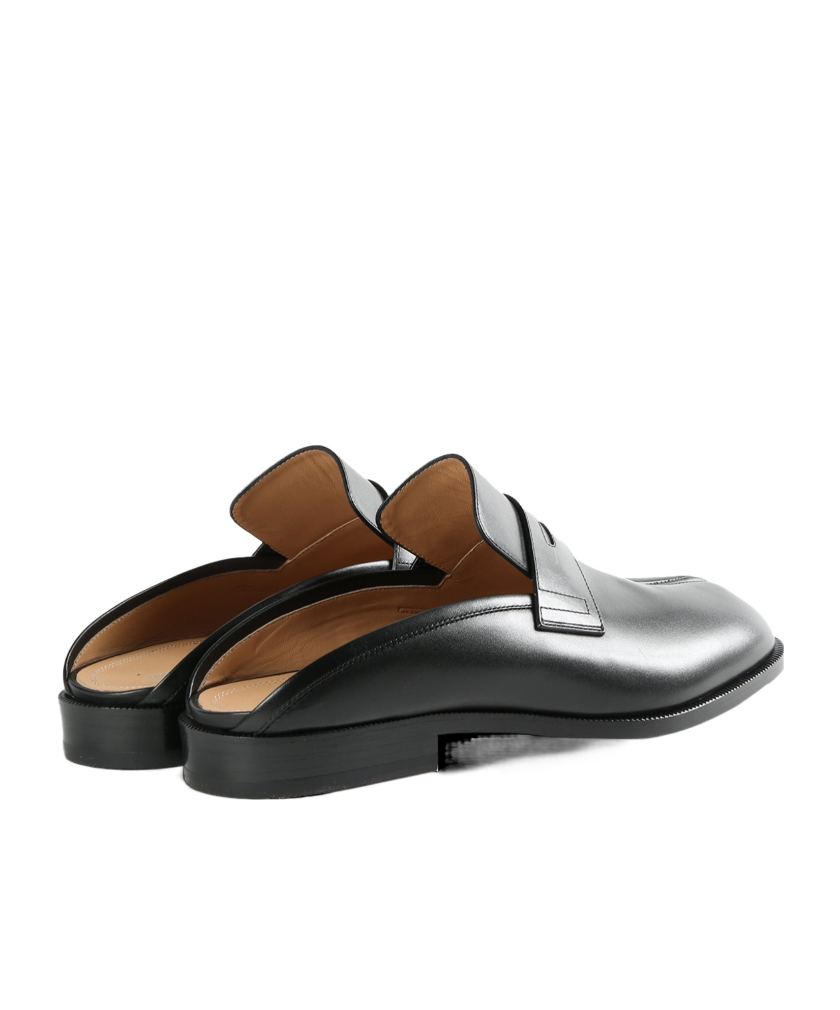 Maison Margiela Black Tabi City Loafer Mules In Black