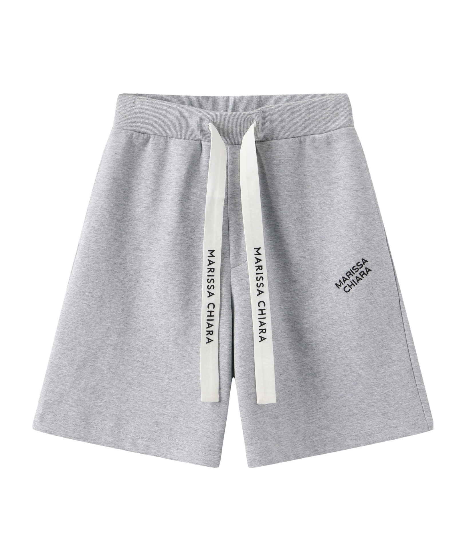 Marissa Chiara Webbing Drawstring Shorts In Gray