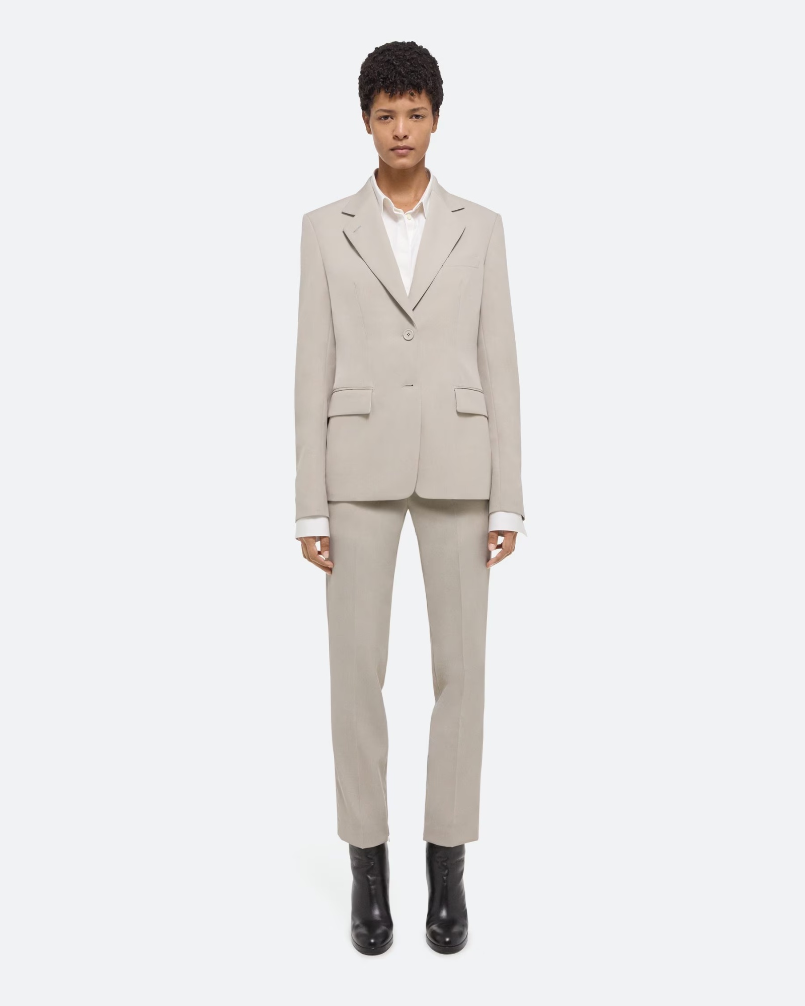 Helmut Lang Virgin Wool Blazer In White