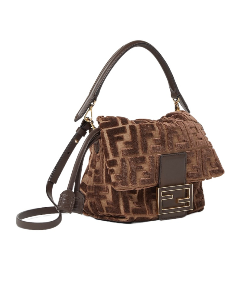 Fendi Tobacco Mamma Baguette Shoulder Bag In Brown