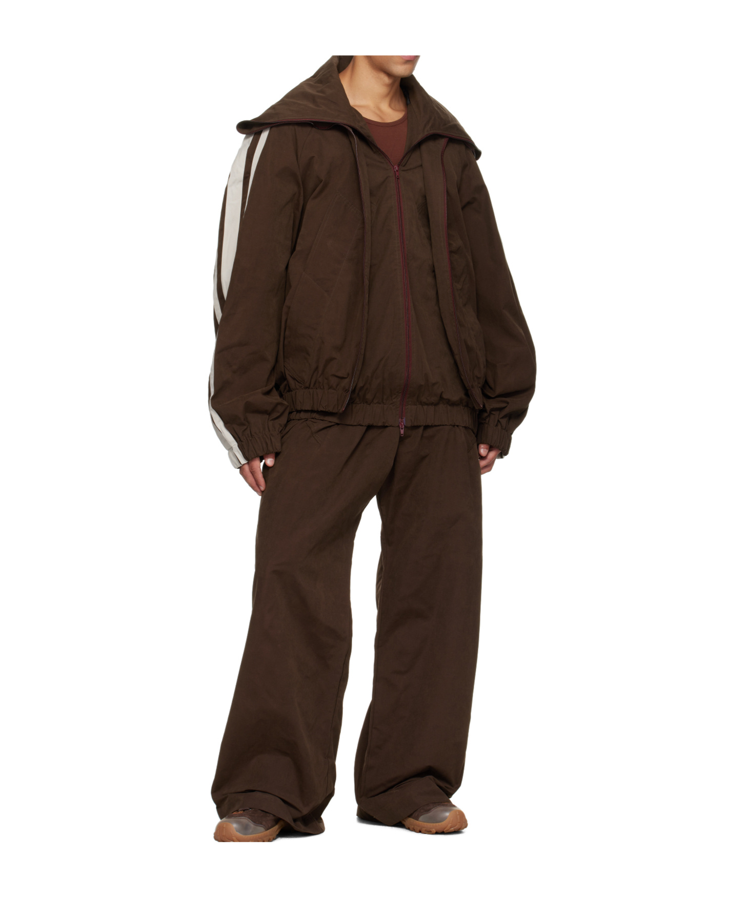 Egonlab Brown Track Trousers In Brown