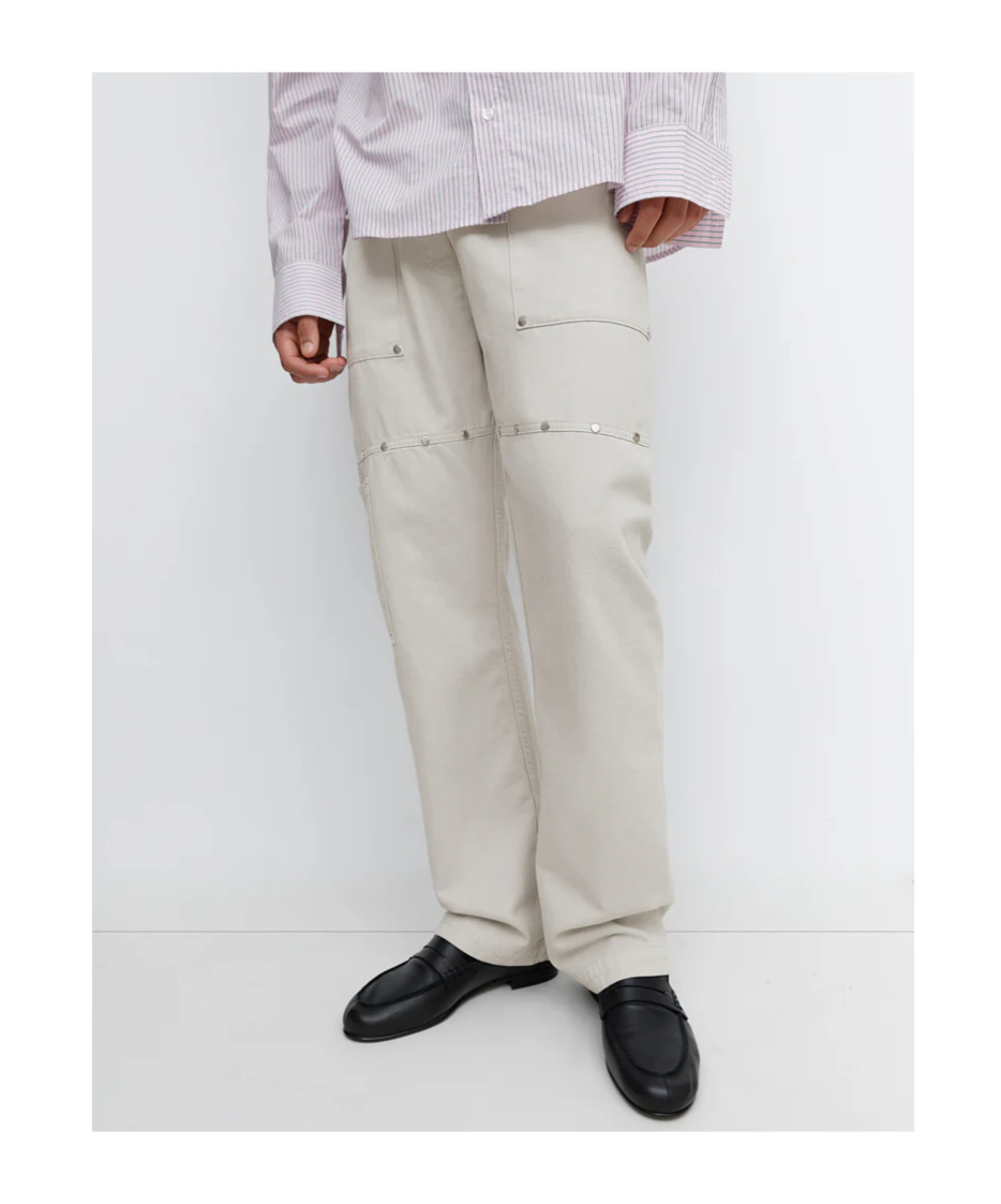 Gimaguas Pantalone Jacob In Cotone Gesso Uomo In White