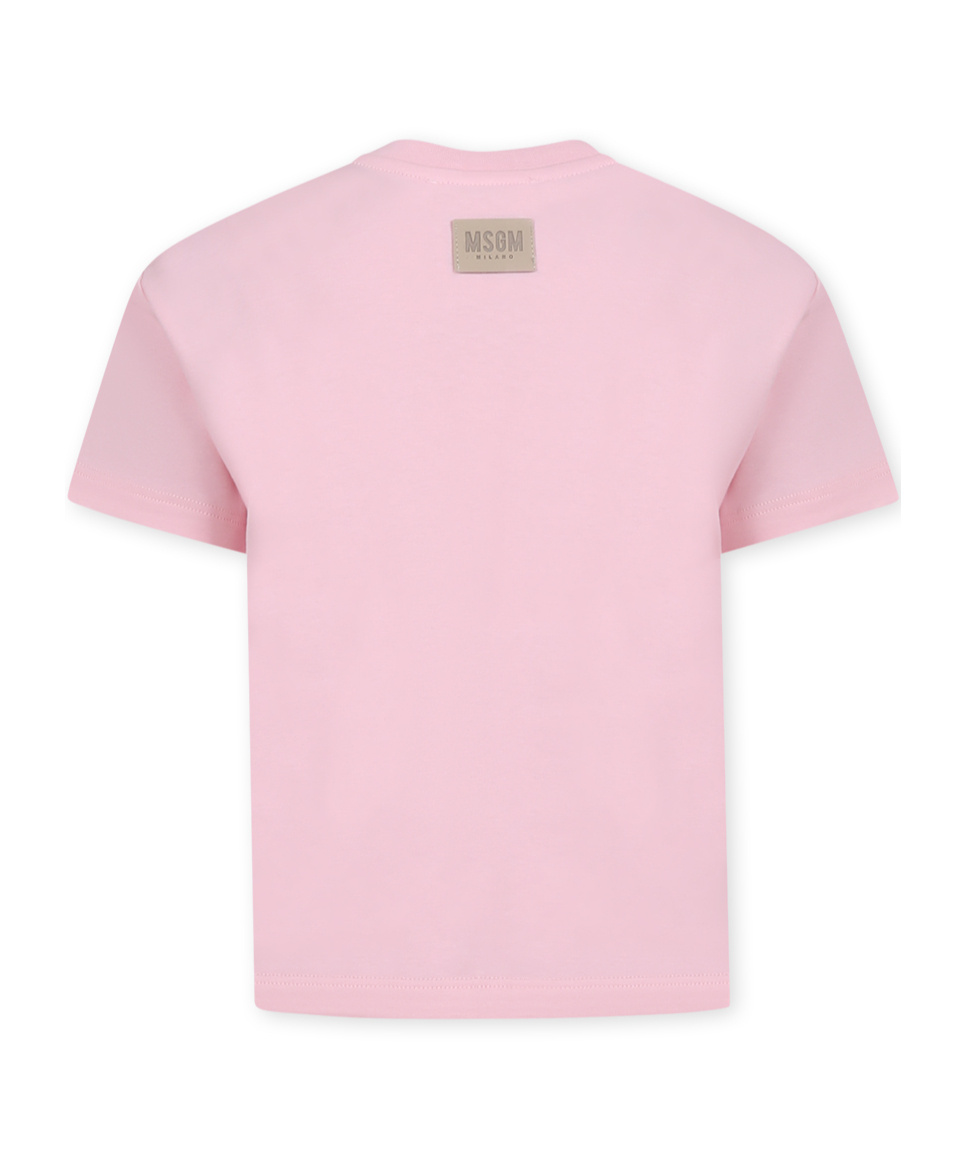 Msgm Short-sleeved T-shirt In Pink