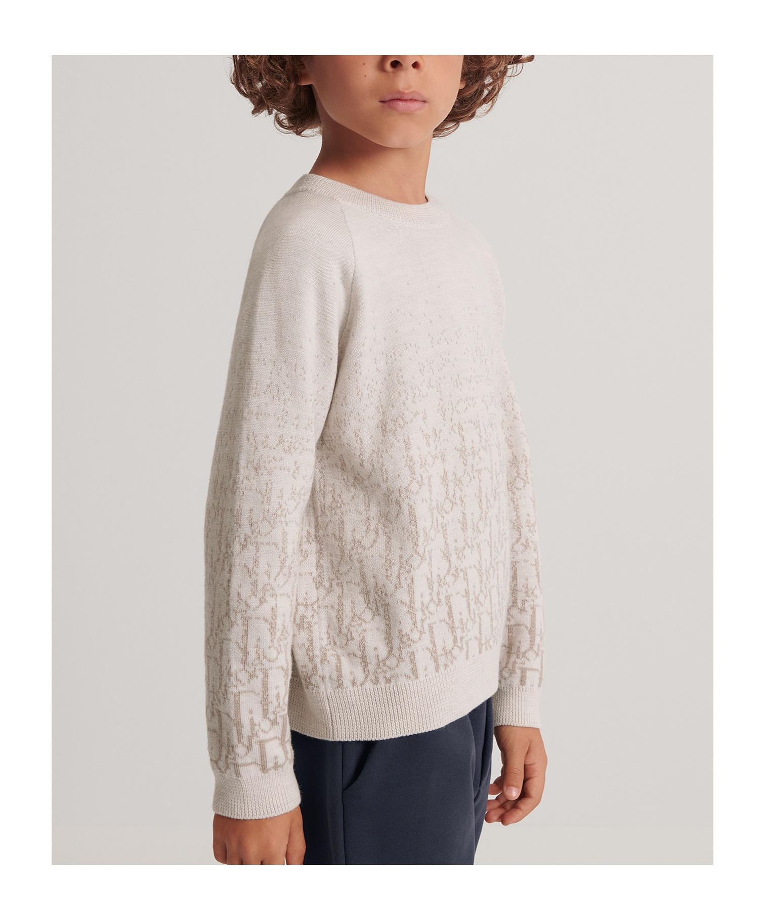 Dior Round-neck And Long-sleeved Sweater In White